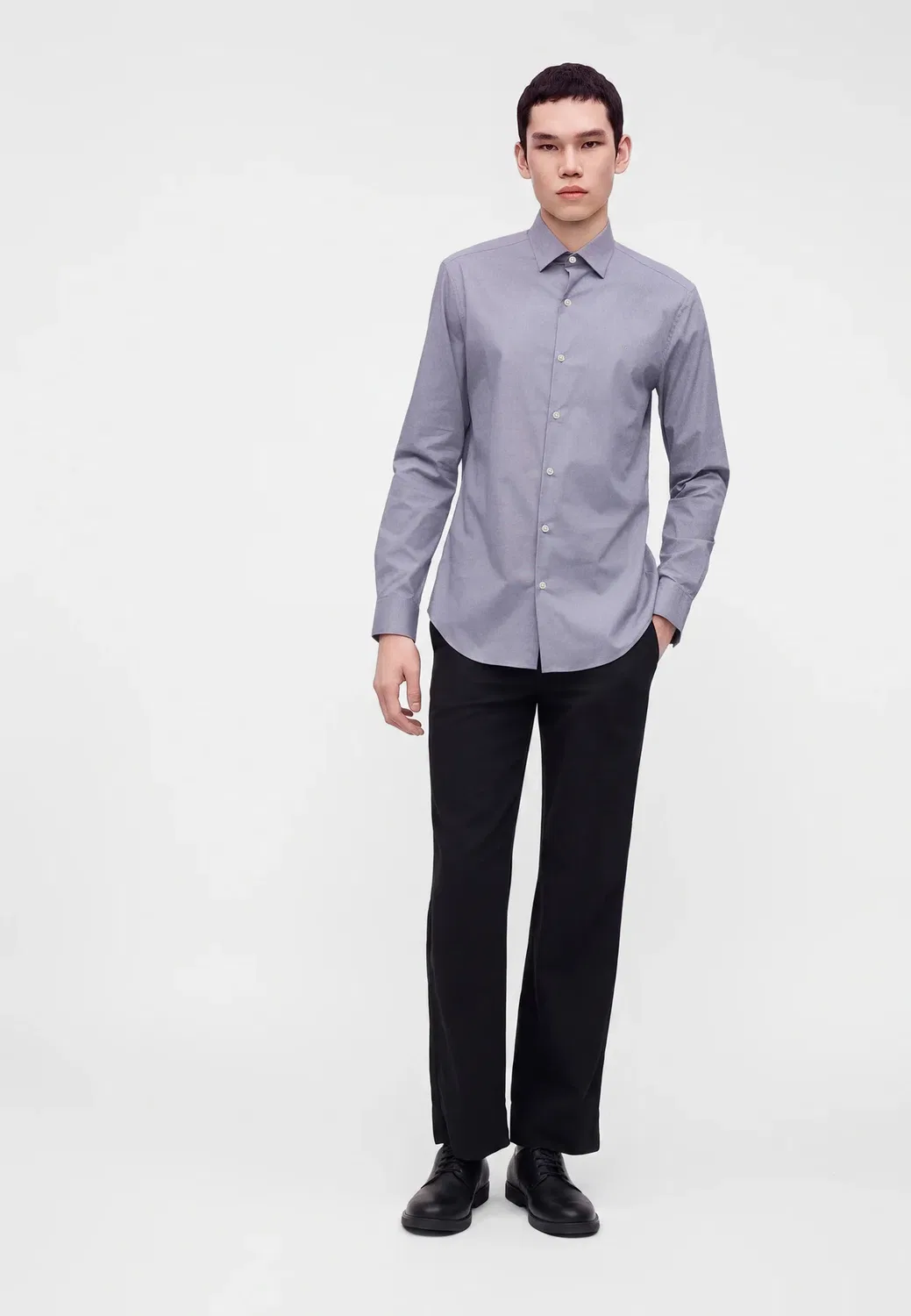 Узкая рубашка Calvin Klein, Crown Blue — фото 2