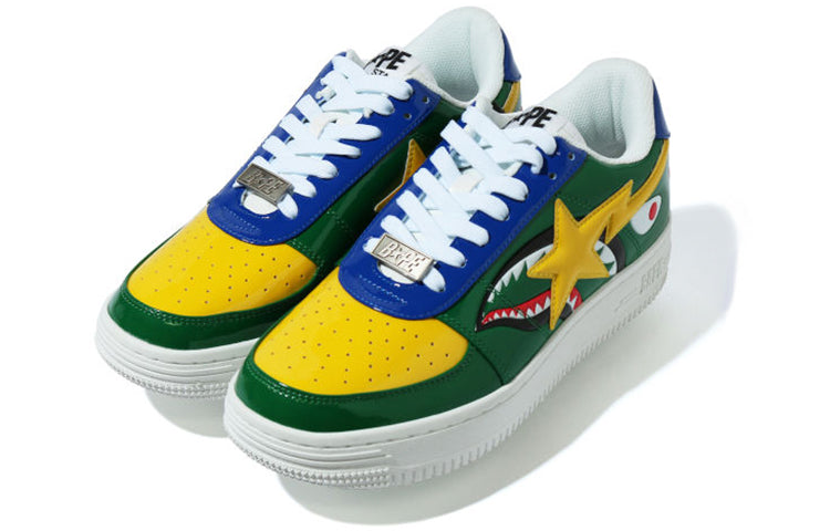 Кроссовки A Bathing Ape Bape sta Low M2 'Green Shark Face', зеленый — фото 3
