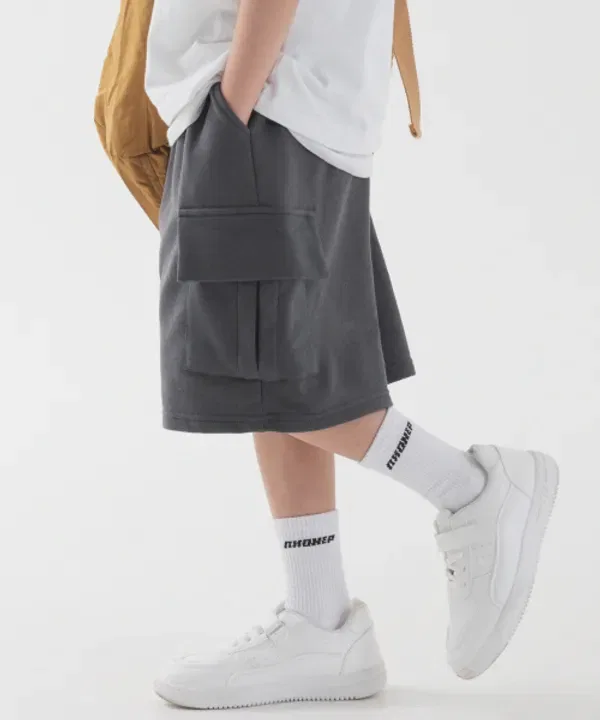 Шорты карго мягкие, Half Pants Pianer Kids, угольный — фото 3