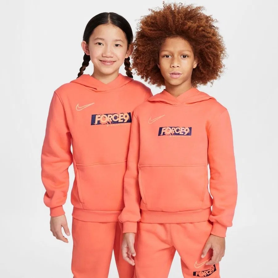 Свитшот детский с капюшоном Erling Haaland Club Fleece Nike, Оранжевый — фото 4