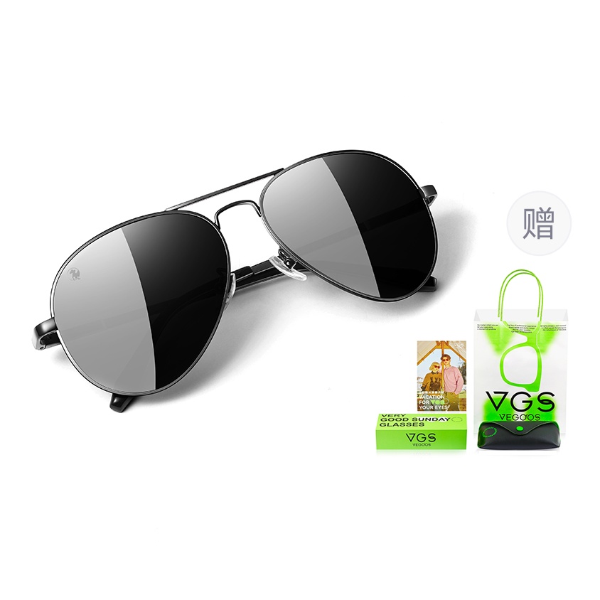 

VEGOOS Солнцезащитные очки авиатор из нержавеющей стали мужские Aviator, Dark Gray