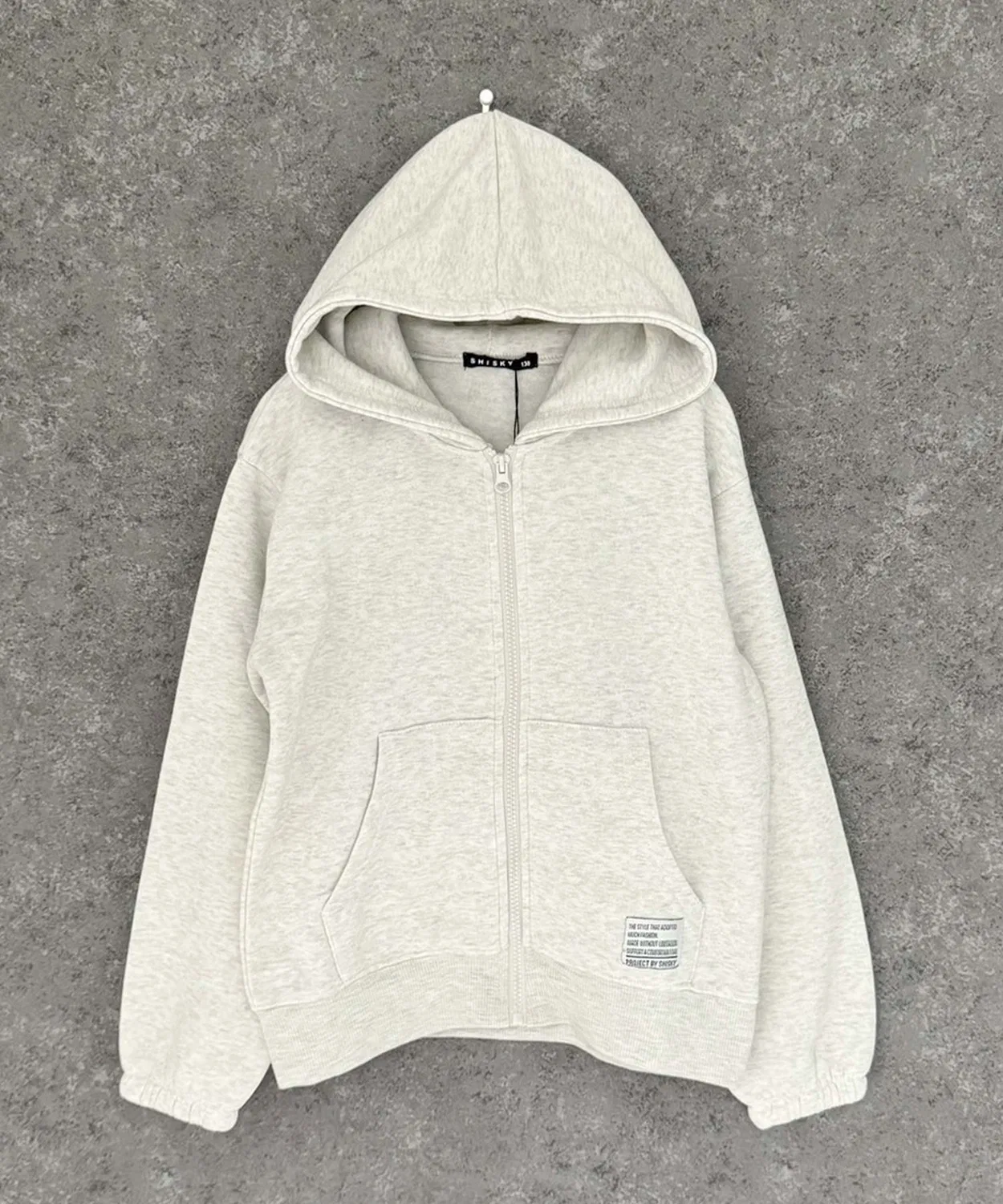 Детский худи с флисовой подкладкой, оверсайз, модель 544-100 SHISKY, Charcoal Grey — фото 4