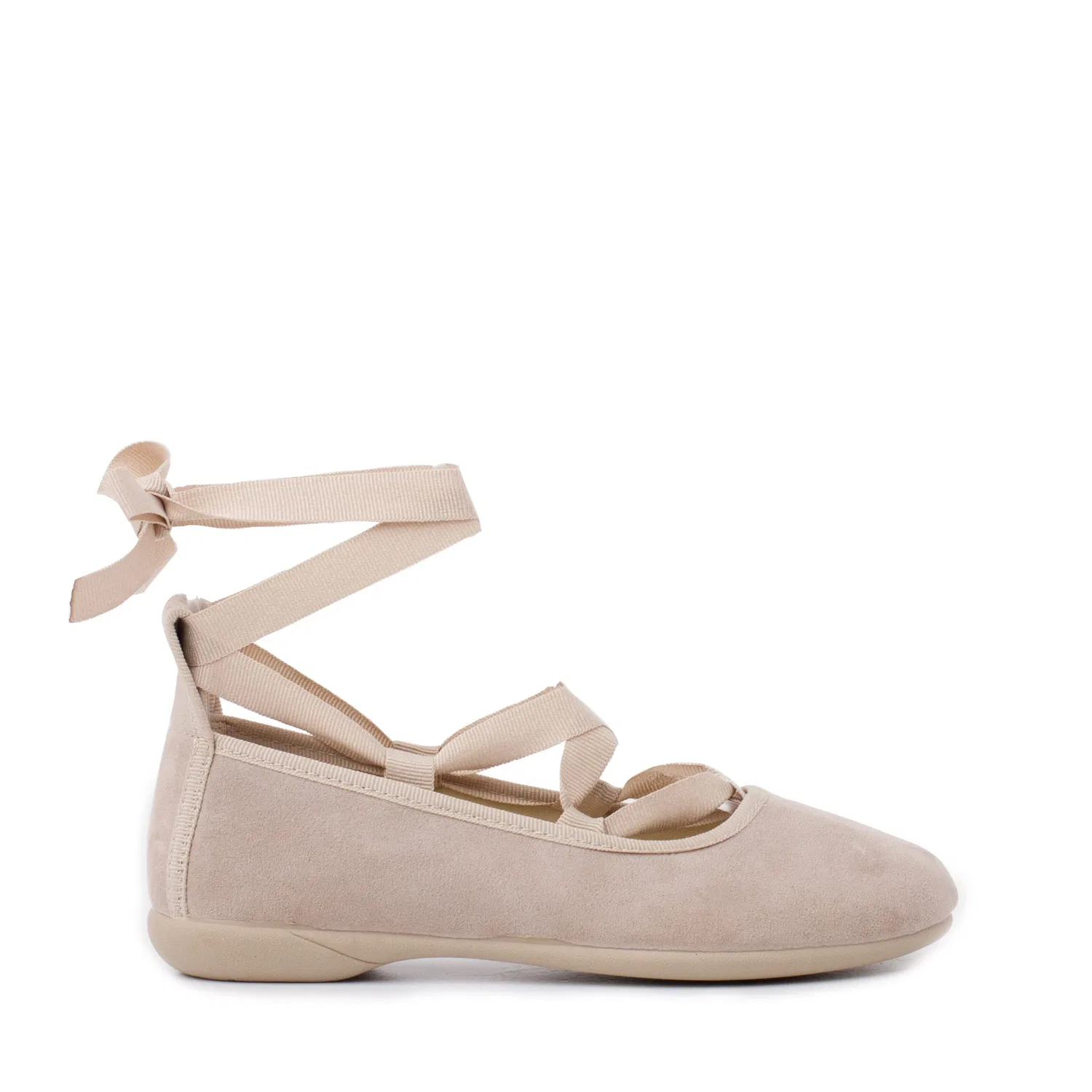 Детские балетки для девочек из искусственной замши Pisamonas, Beige