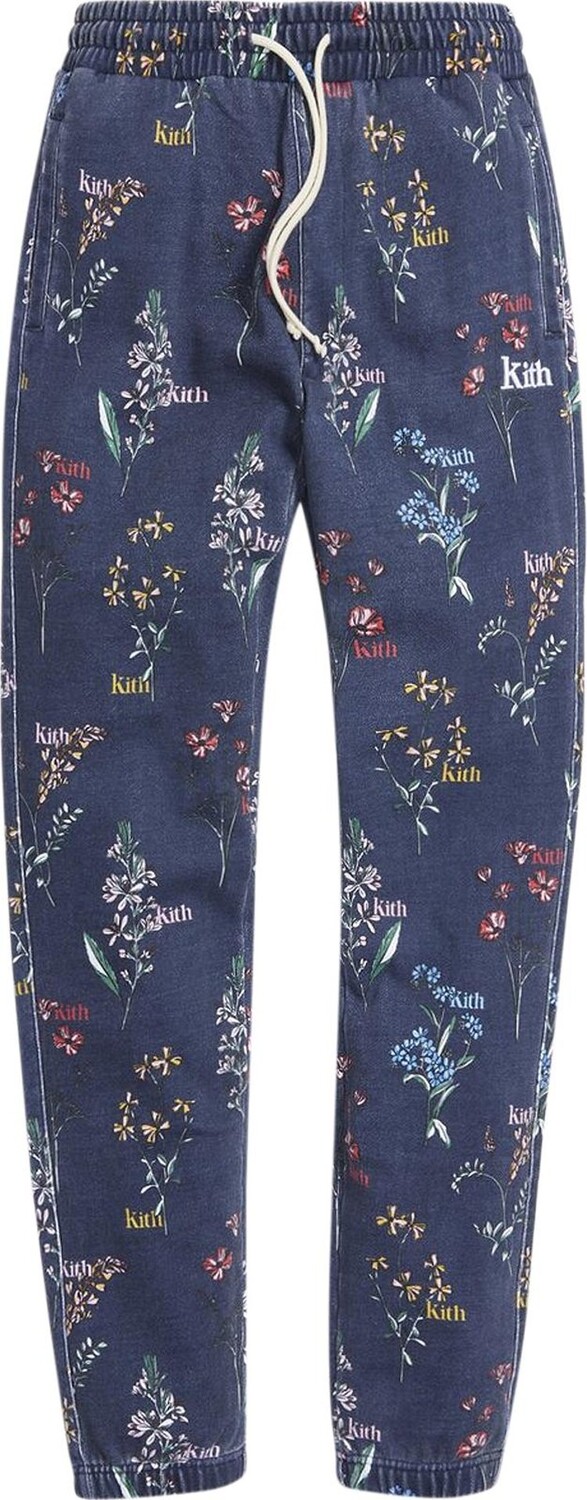

Спортивные брюки Kith Botanical Floral Williams I Sweatpant 'Nocturnal', синий