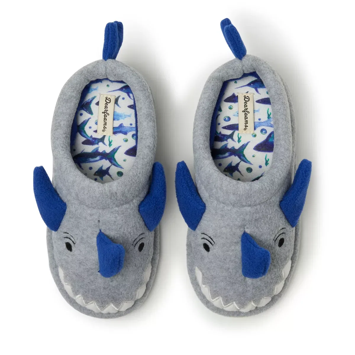 Детские тапочки для девочек с принтом Peyton Animal Dearfoams, Light Heather Grey — фото 2