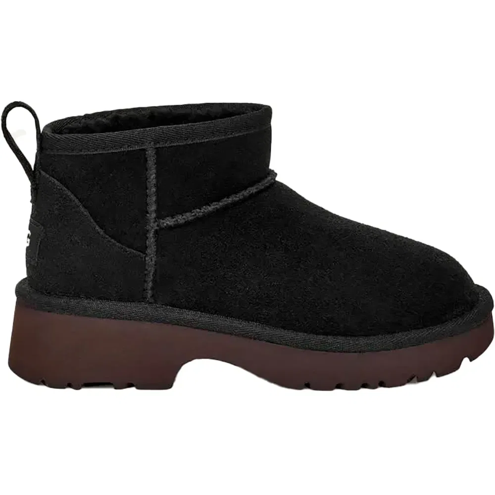 Детские ботинки для девочек с платформой Classic Ultra Mini New Heights Ugg, Black