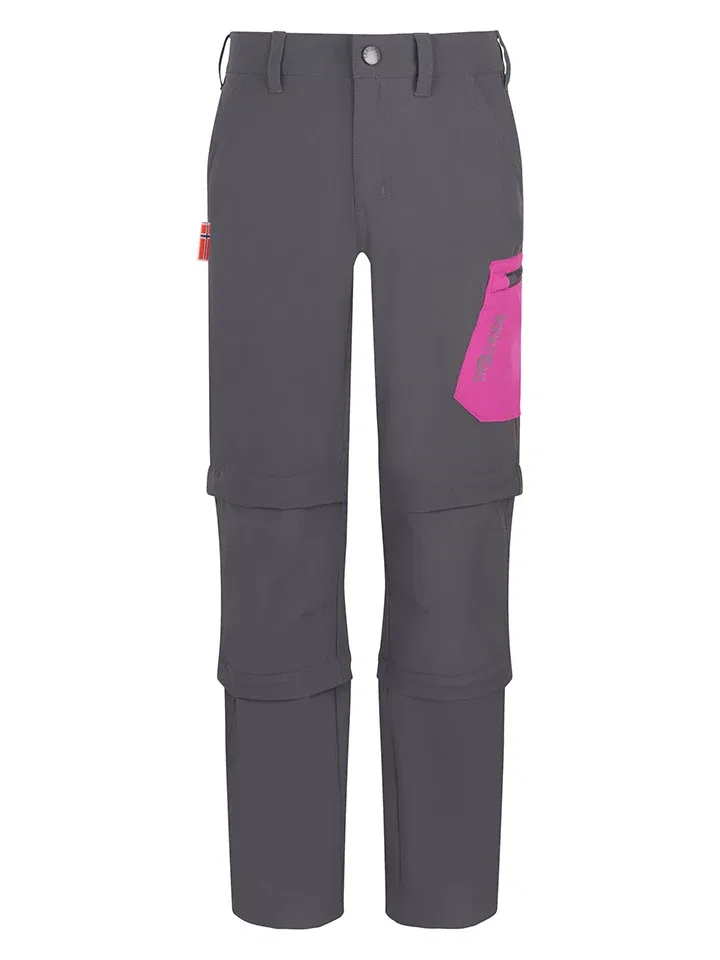 Брюки функциональные с отстегивающимися штанинами Preikestolen Double Zip-Off Trollkids, серый