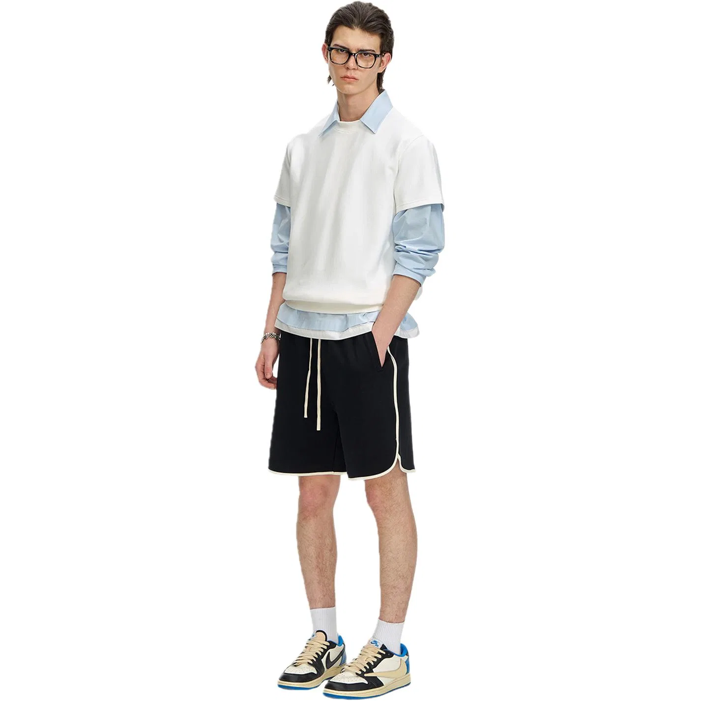 Детские шорты в стиле ретро-спорт Casual Shorts Unisex Moderate CLIMAX VISION, Black