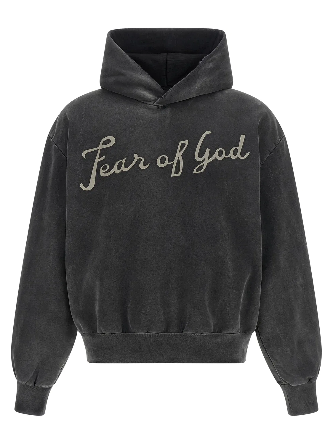 Мужское худи с принтом Fear of God, Black