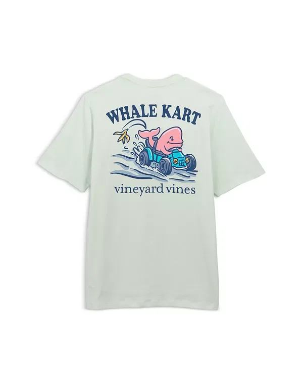 Детская футболка для мальчиков с коротким рукавом Whale Kart Vineyard Vines, Agua Glass — фото 2