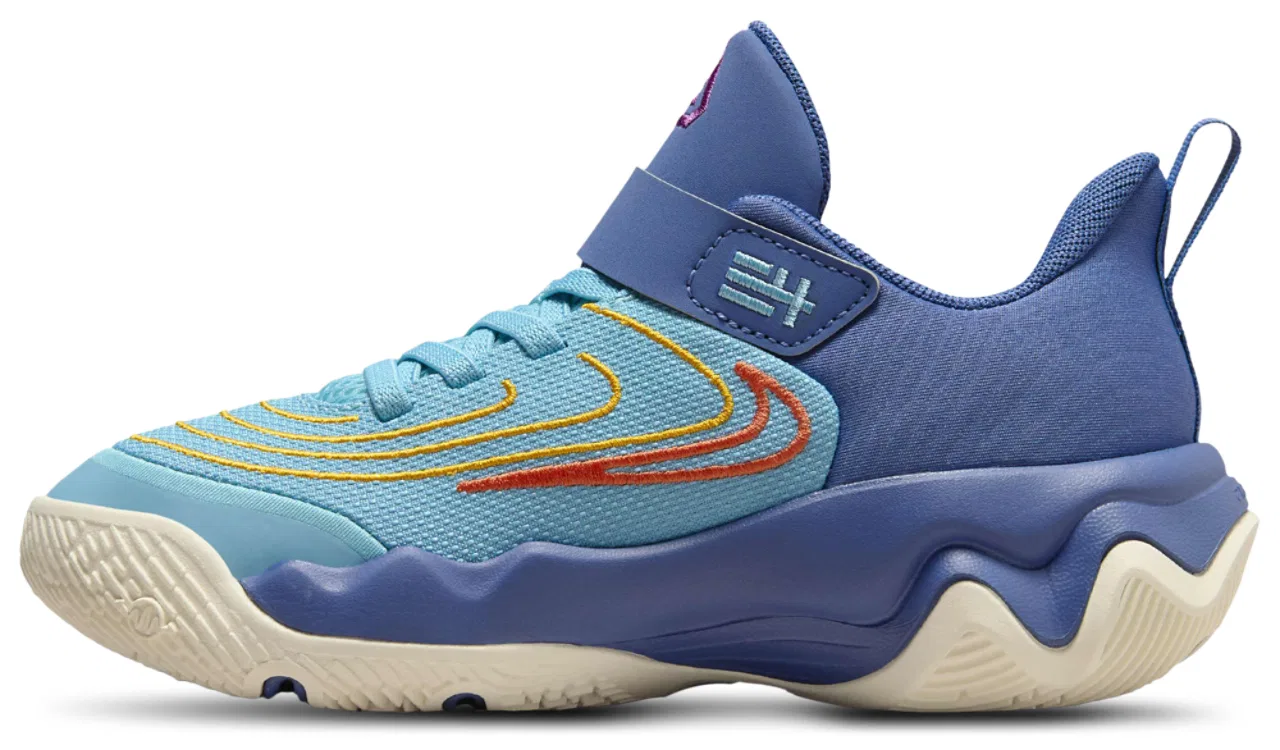 Кроссовки для мальчиков Giannis Immortality 4 Nike, цвет Denim Turquoise/Cosmic Clay/Mystc Navy — фото 2