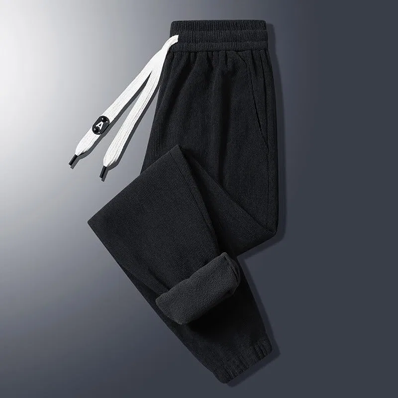 Мужские спортивные штаны с начёсом, модель, #C-black — фото 3