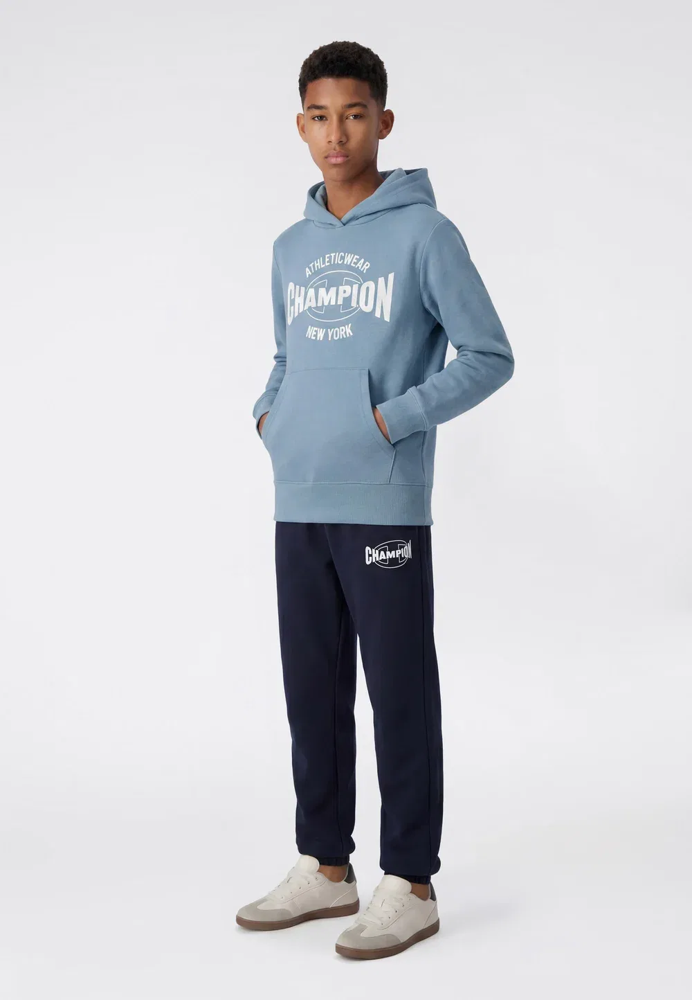 Худи стандартного кроя - худи Champion, Light Blue — фото 2