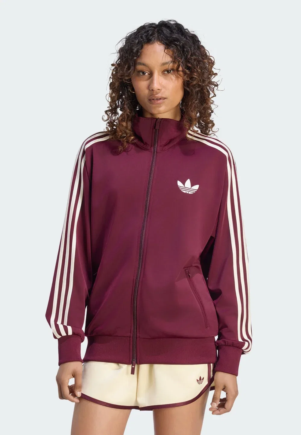 Свободная летняя куртка Firebird Adidas Originals, Maroon Cream White
