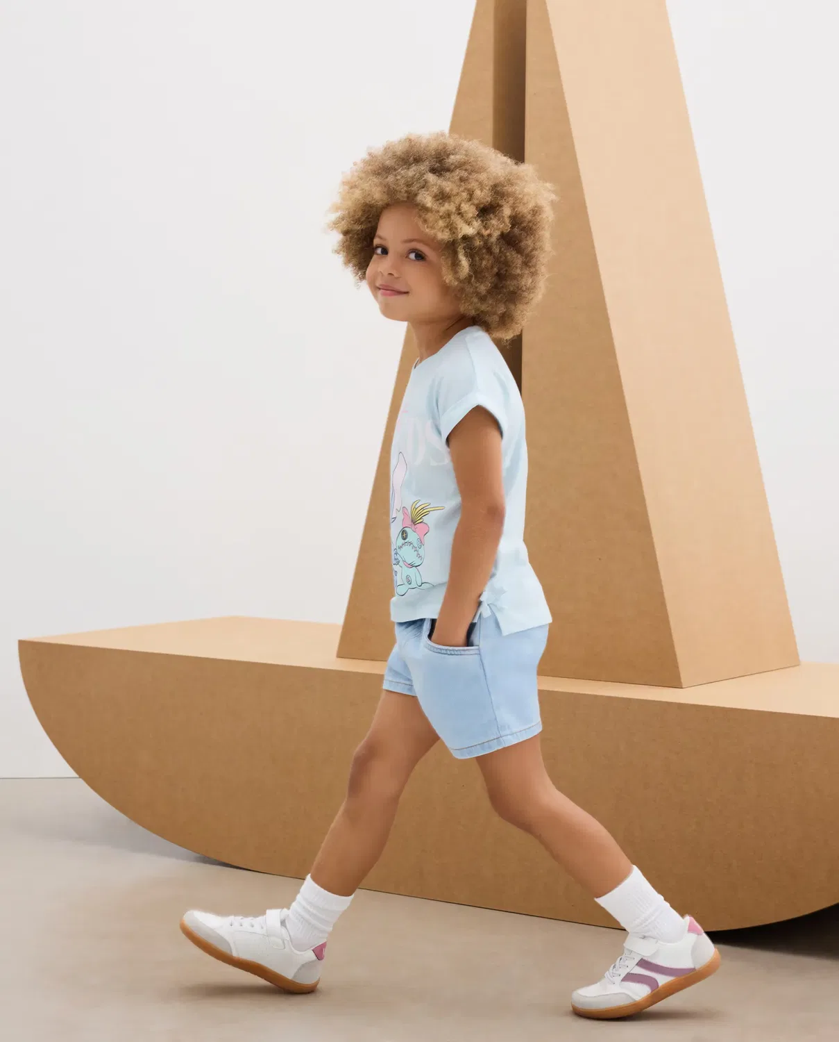 Детские шорты для девочек джинсовые с завышенной талией Kids El Corte Inglés, Cerúleo
