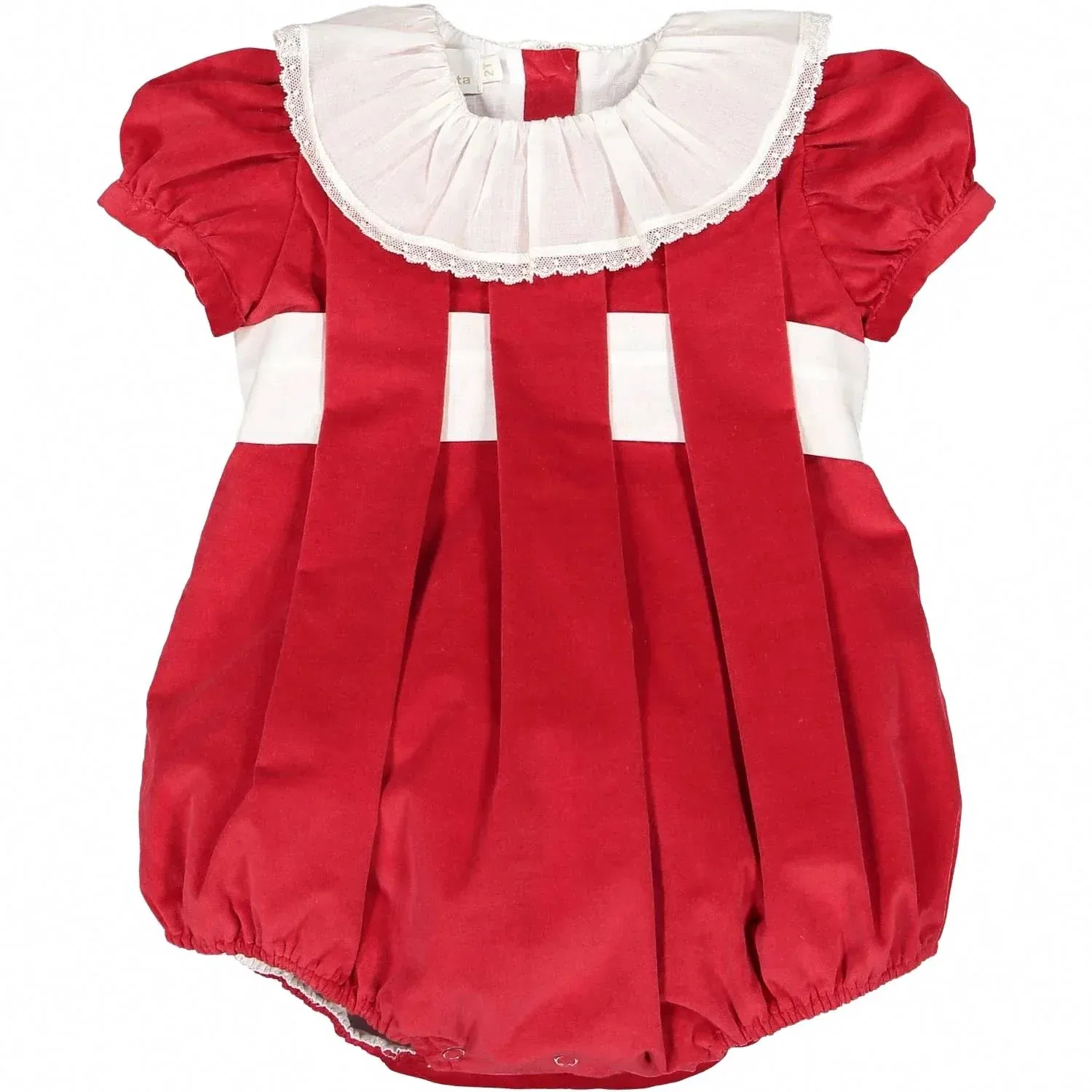 Детский боди-комбинезон с коротким рукавом Velvet Short Sleeve Bubble sal & pimenta, красный — фото 2