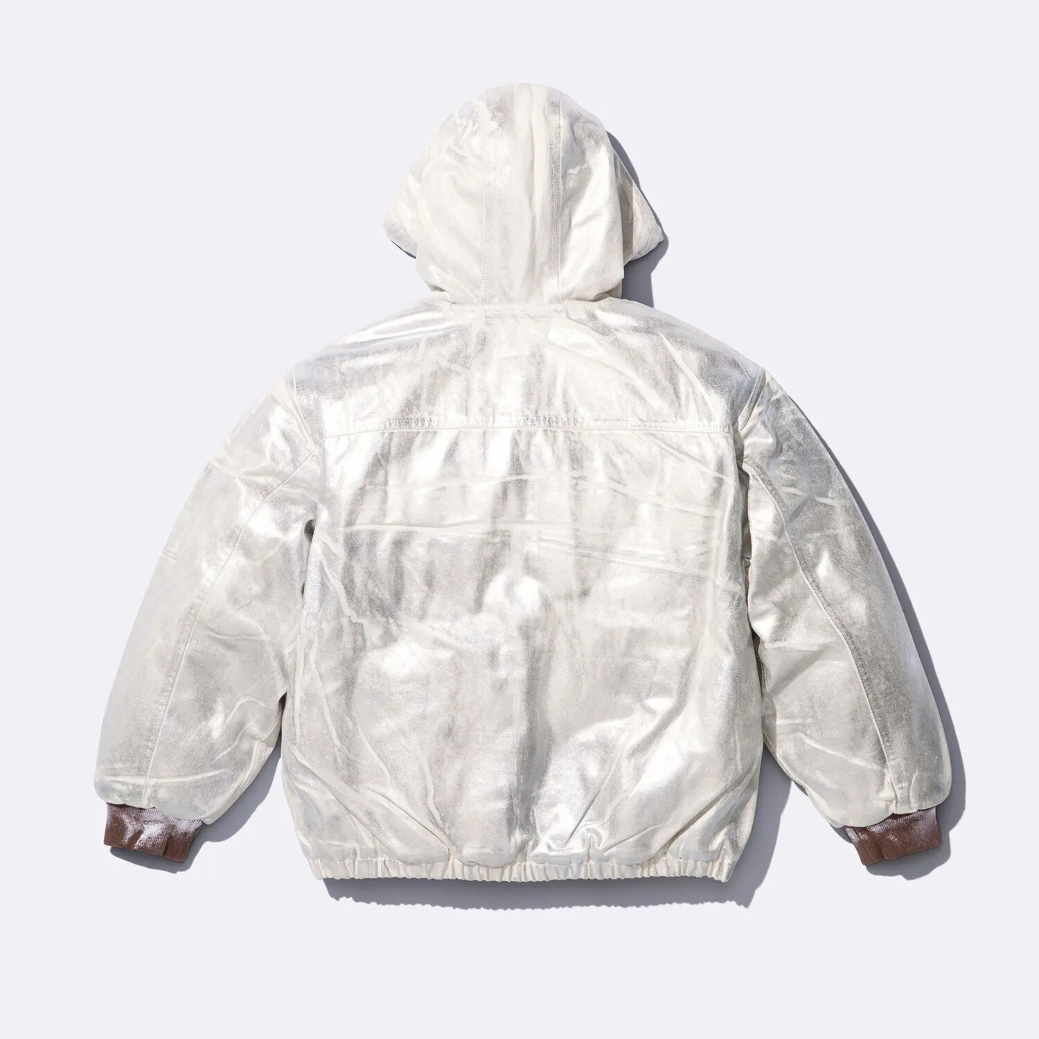 Куртка с капюшоном Supreme x MM6 Maison Margiela Foil, серебряный — фото 2
