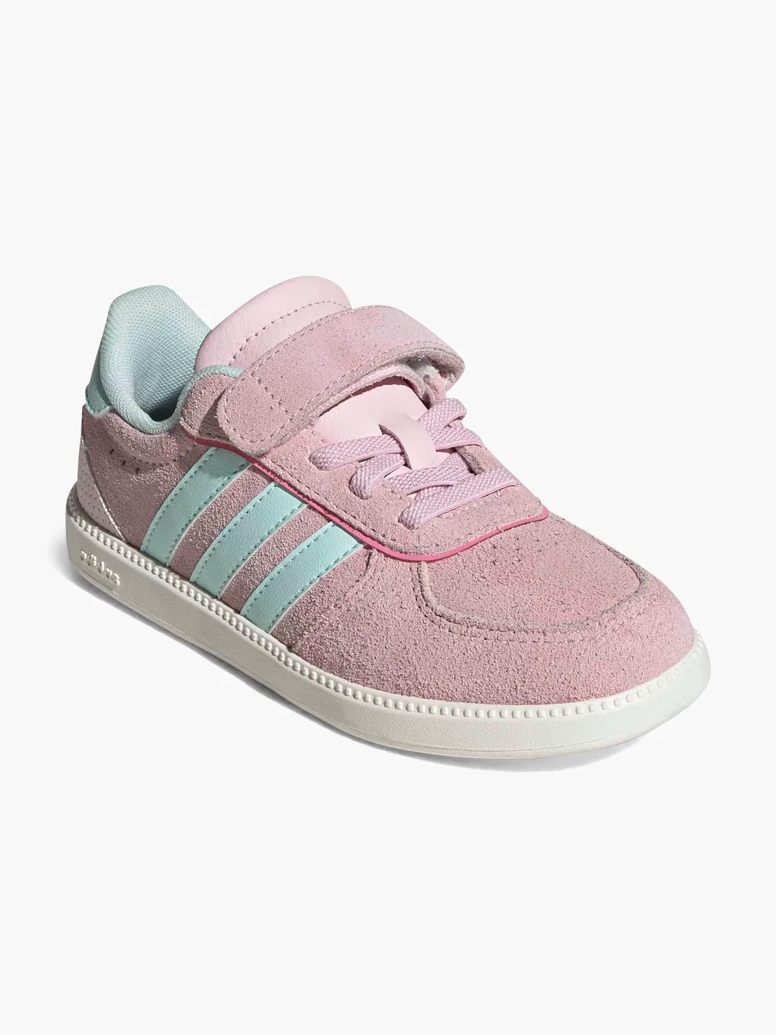 Детские кроссовки со шнуровкой и липучкой Adidas BREAKNET SLEEK EL C, розовый — фото 2