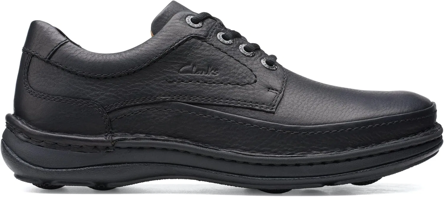 Туфли лоферы Clarks Derby, Black Leather — фото 2