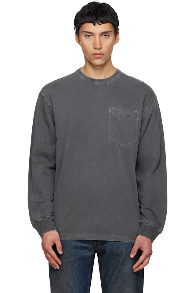 

Carhartt Work In Progress Серая футболка с длинными рукавами Torion с карманом