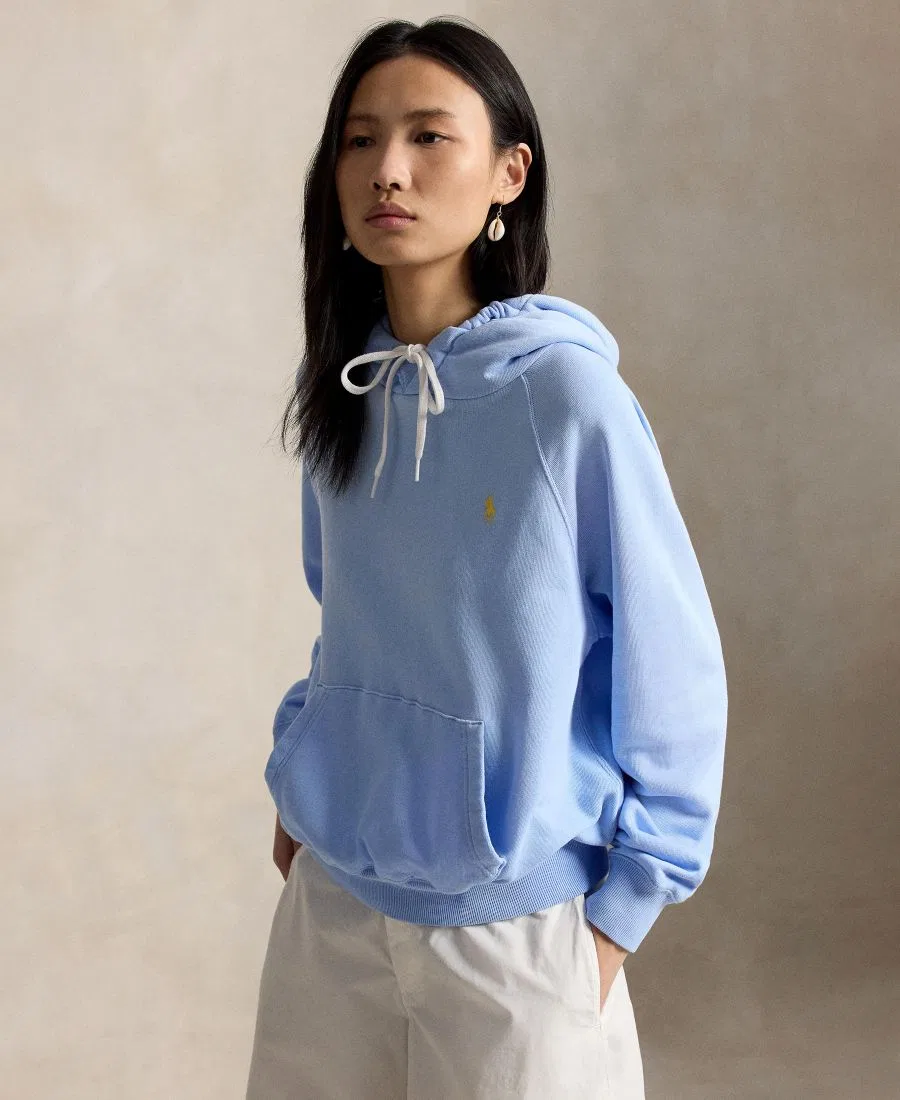 Женская худи укороченного кроя Polo Ralph Lauren, синий