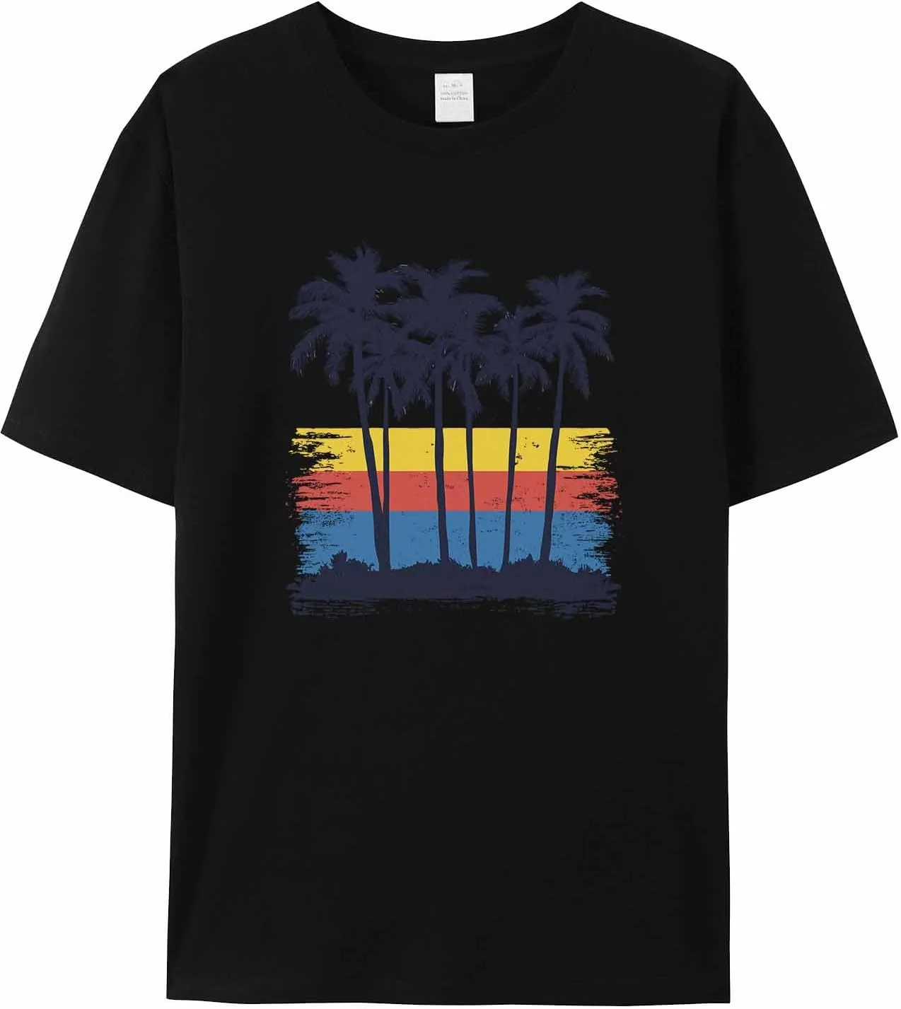 

Мужская футболка с кокосовой пальмой, короткий рукав, Crewneck jdudh