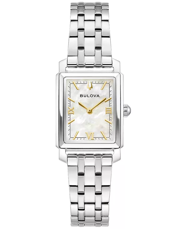 

Эксклюзивные женские классические часы Sutton с серебристым браслетом из нержавеющей стали, 21 мм Bulova, silver-tone