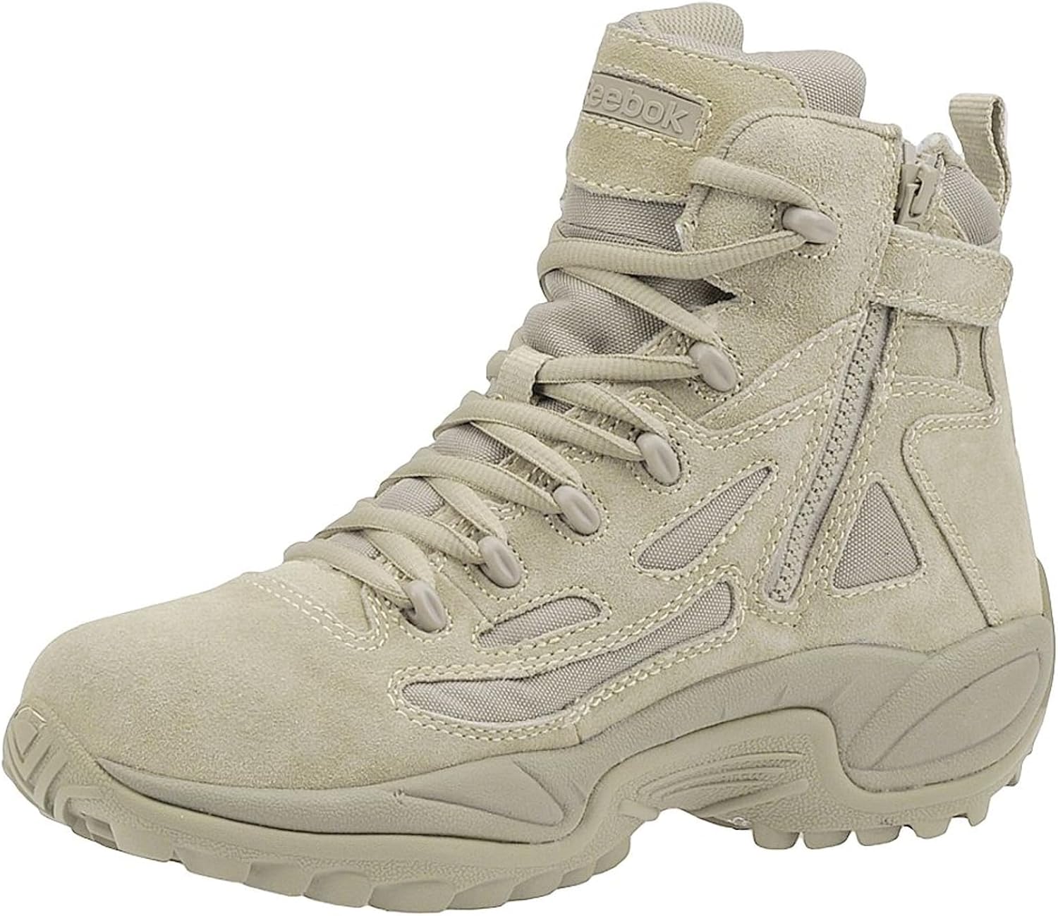 Мужские тактические ботинки Reebok Rb8694 Rapid Response с композитным носком, 6 дюймов, боковая молния, цвет пустынный тан, военные и тактические ботинки — фото 3