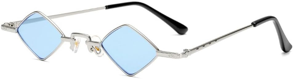 

Модные женские солнцезащитные очки в винтажном стиле с металлической оправой, маленькая оправа, ретро-очки для женщин, панк-очки, защита от ультрафиолета UV400, SUN1870 Generic, C5 Silver-blue