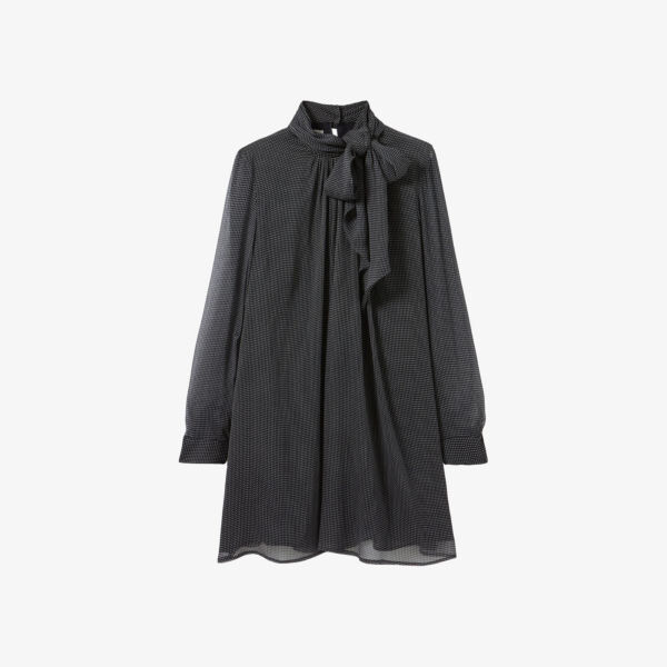 

Мини-Платье со съемным воротником и длинными рукавами Claudie Pierlot, синий