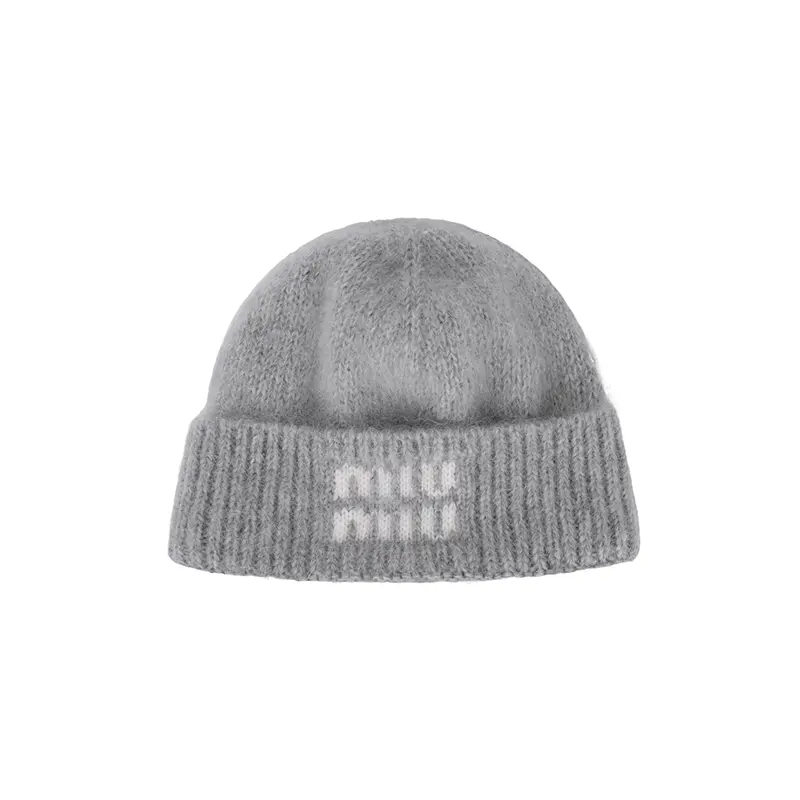 

Мохер, трикотажная шапка-бини Unisex Gray MIU MIU, Серый, Мохер, трикотажная шапка-бини Unisex Gray MIU MIU