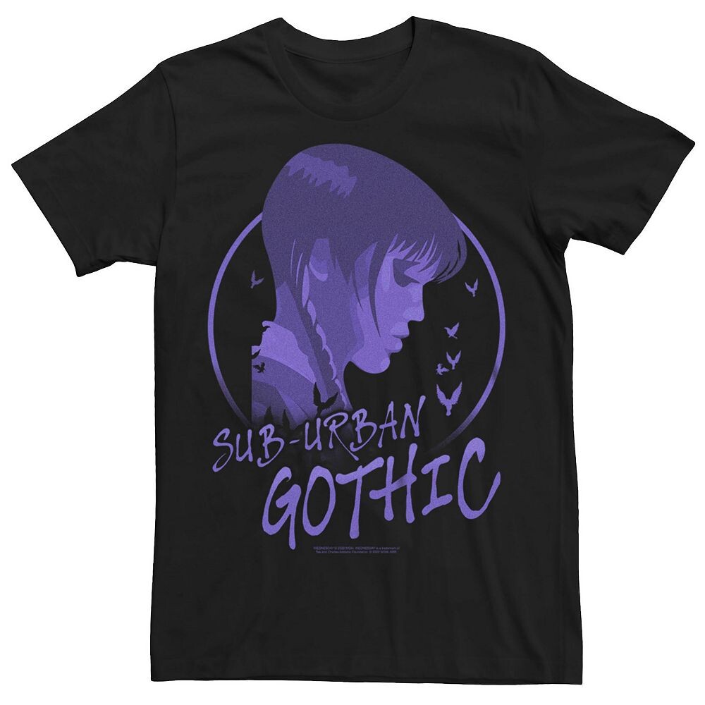 

Мужская футболка Wednesday Suburban Gothic Licensed Character, черный