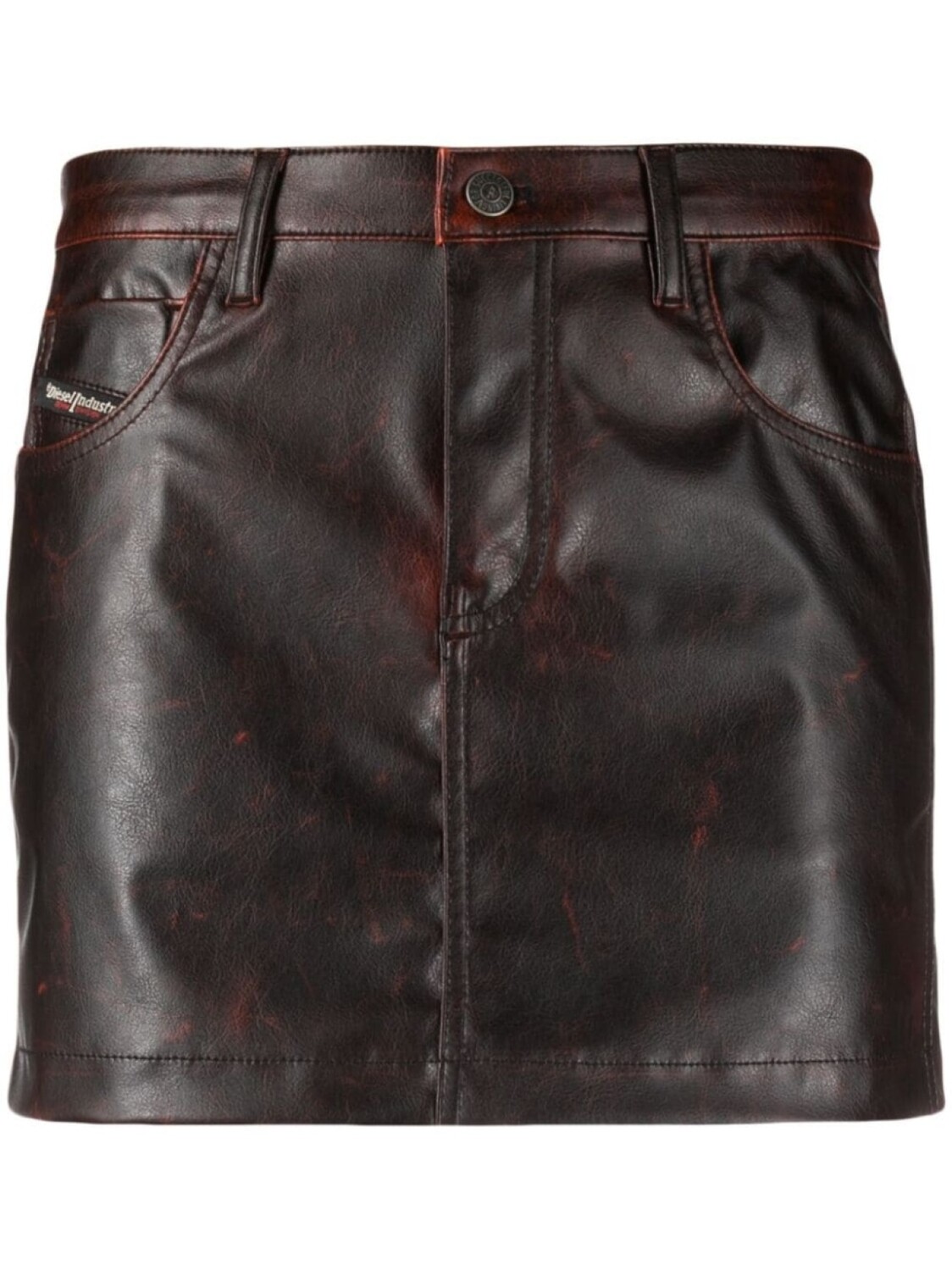 

Diesel мини-юбка O-Kin из искусственной кожи, коричневый