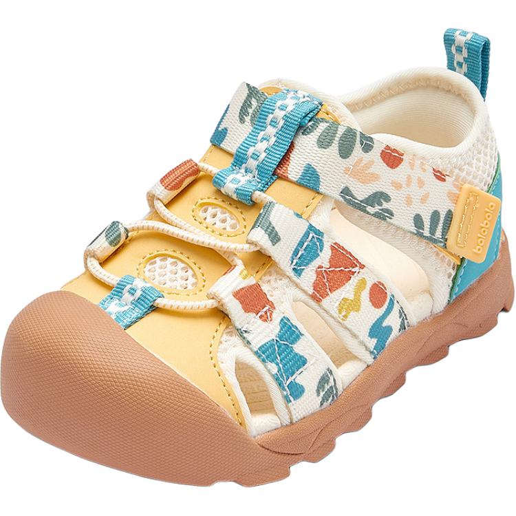 

Детские сандалии с противоскользящей подошвой, устойчивые к истиранию и отскоку. Для детей от 3 до 7 лет. BALABALA, бежевый/желтый