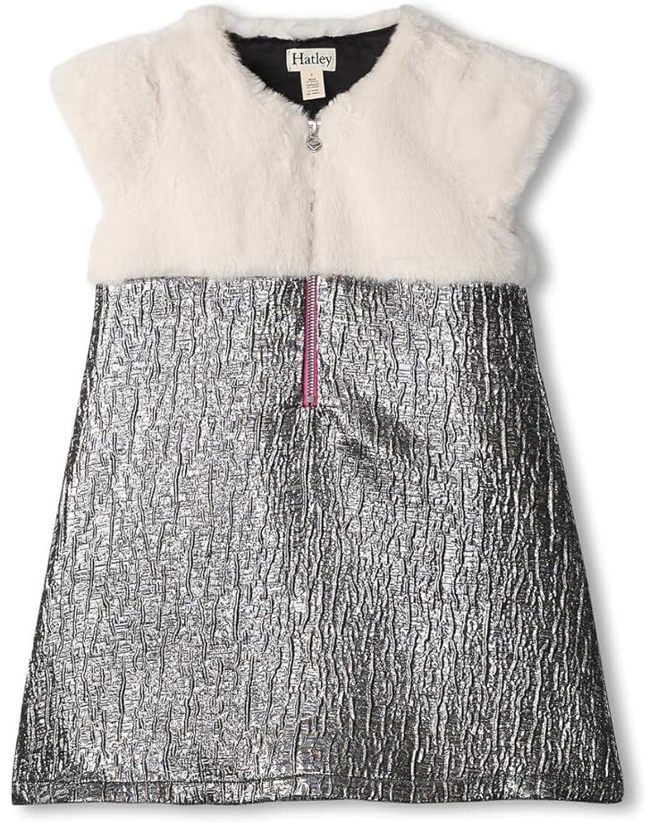 

Платье Hatley Kids Faux Fur Jacquard Dress, серый