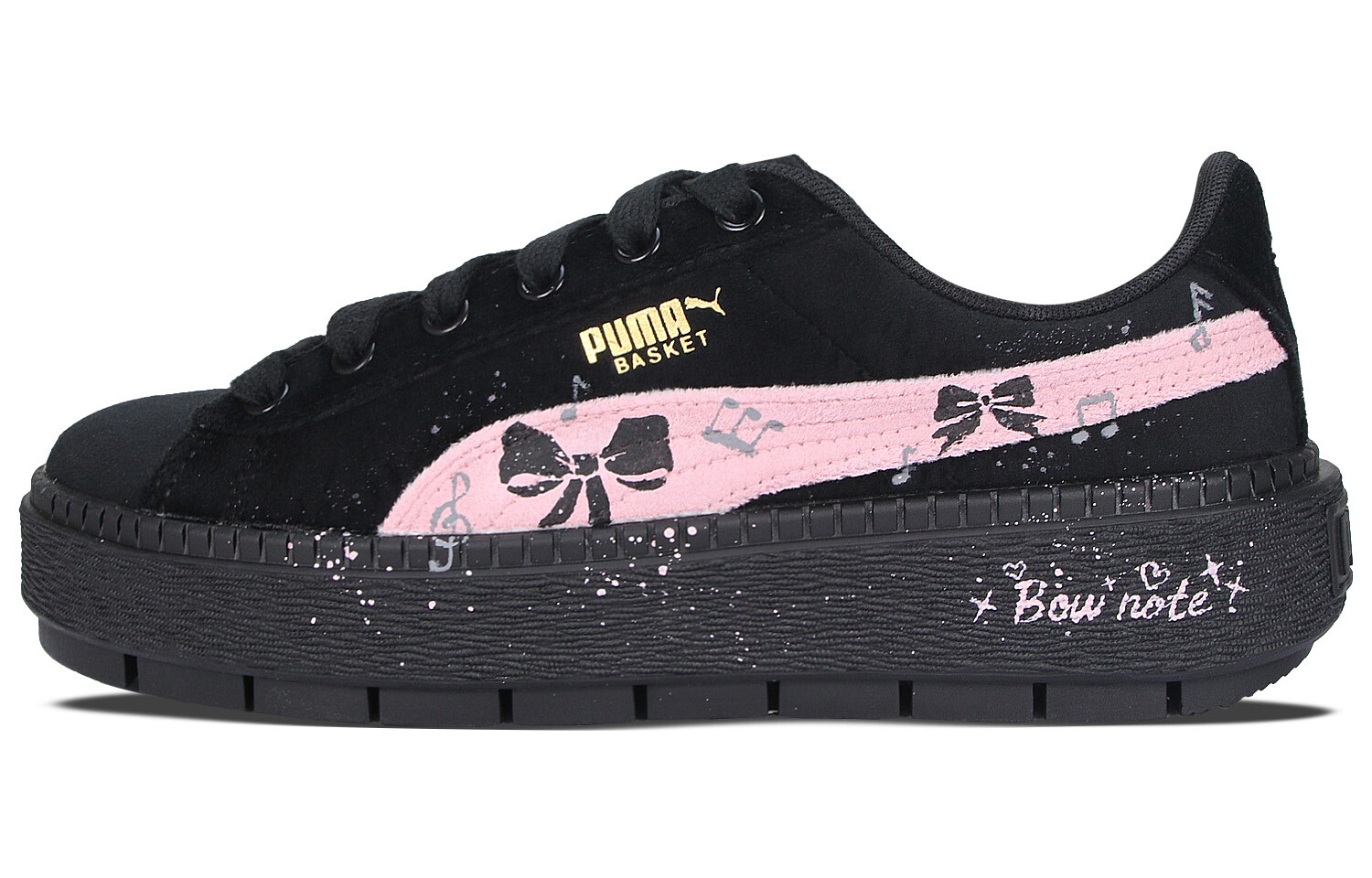 

Кроссовки Puma Platform Trace Skateboarding Shoes Women's Low-top Pink, черный