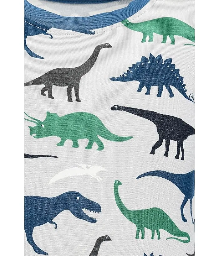 Пижама с принтом длинным рукавом Kickee Pants Kids, Dove Dino Museum — фото 3