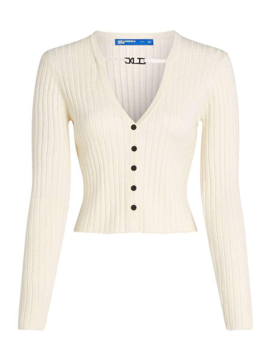 

Вязаный кардиган KARL LAGERFELD JEANS Knit Cardigan, белый