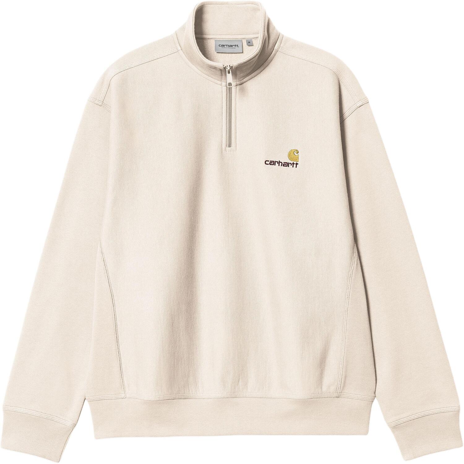 

Полузип худи с американской надписью Carhartt WIP, светло-белый