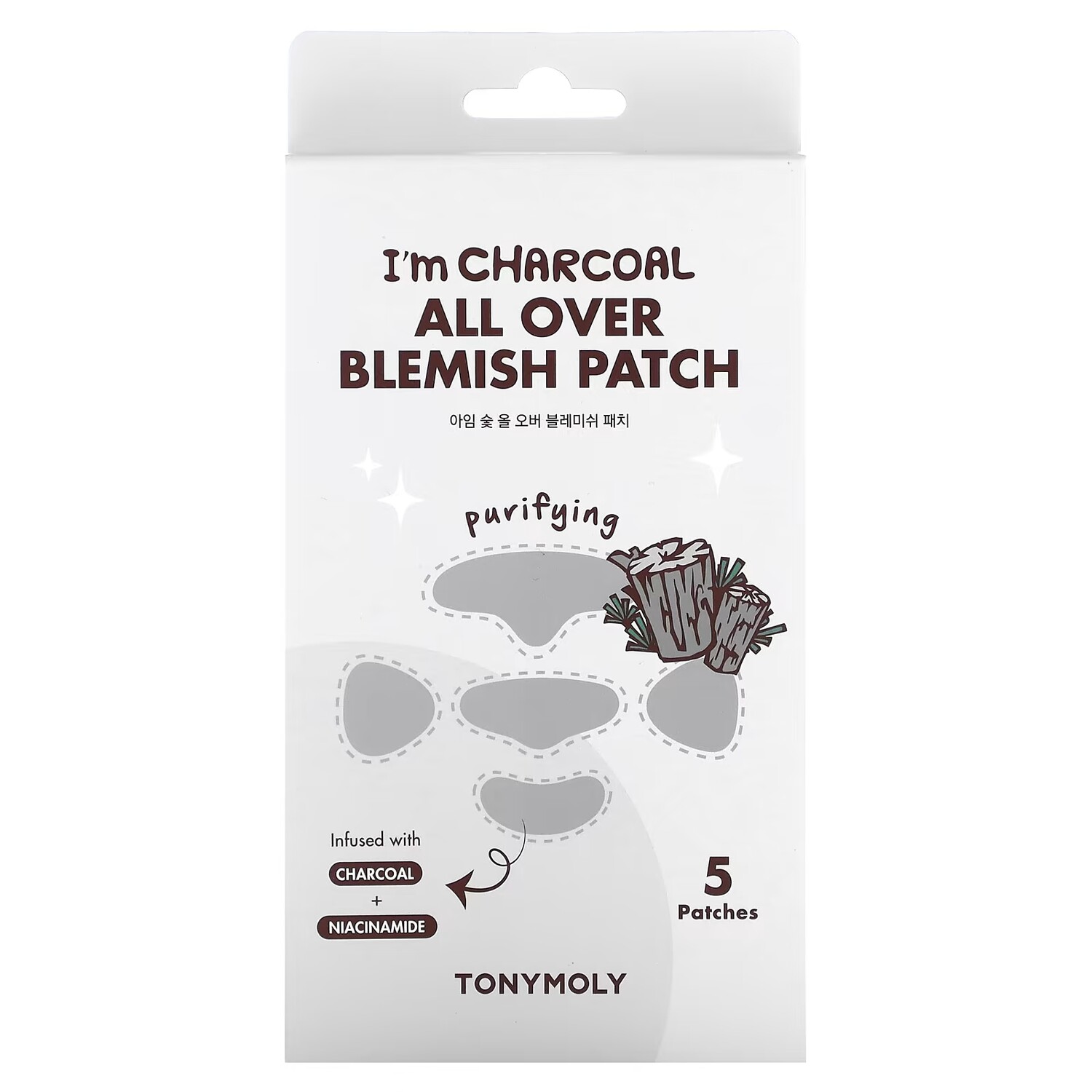 

Очищающие патчи для лица Tony Moly I'm Charcoal, 5 шт. в упаковке
