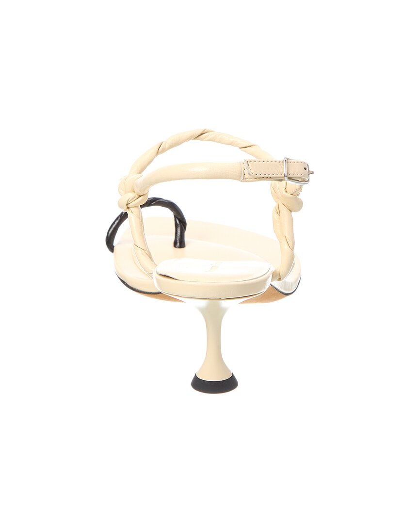 Proenza Schouler Tee Toe Leather Sandal, белый — фото 3