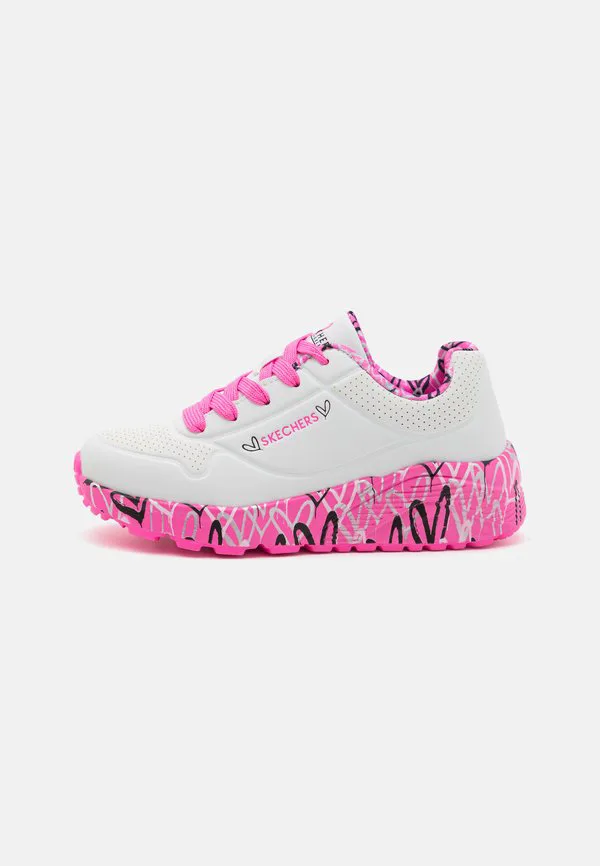 Кроссовки uno lite Skechers, White/Hot Pink