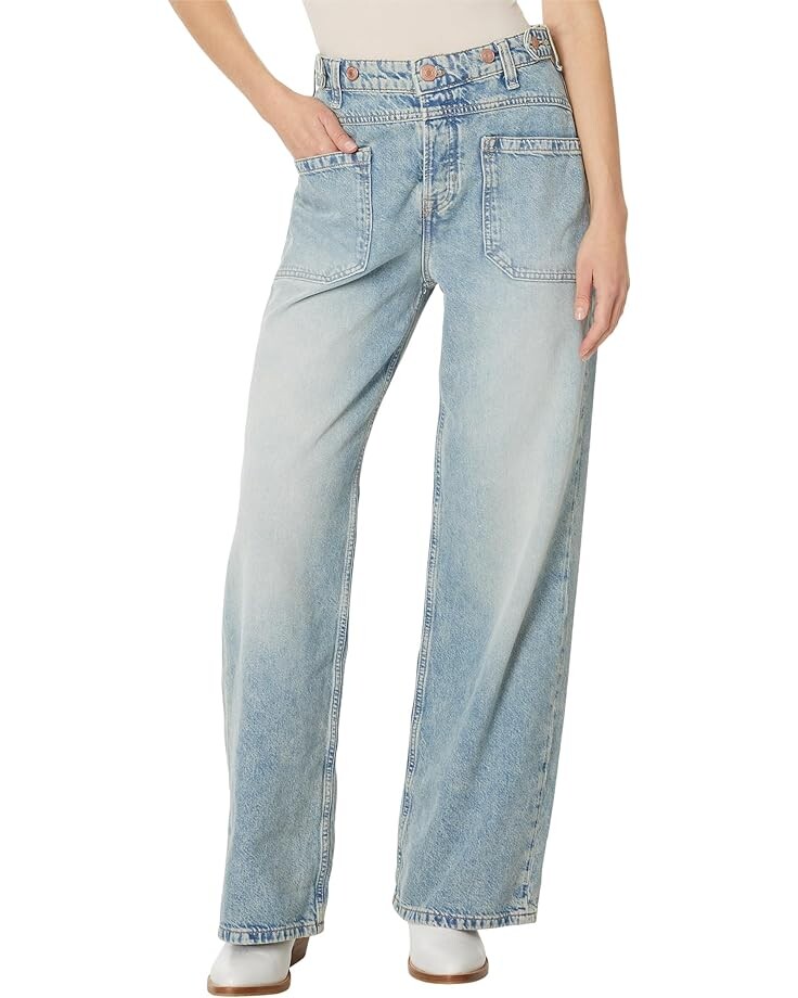 

Брюки Free People Palmer Cuffed Jean, цвет La La Land