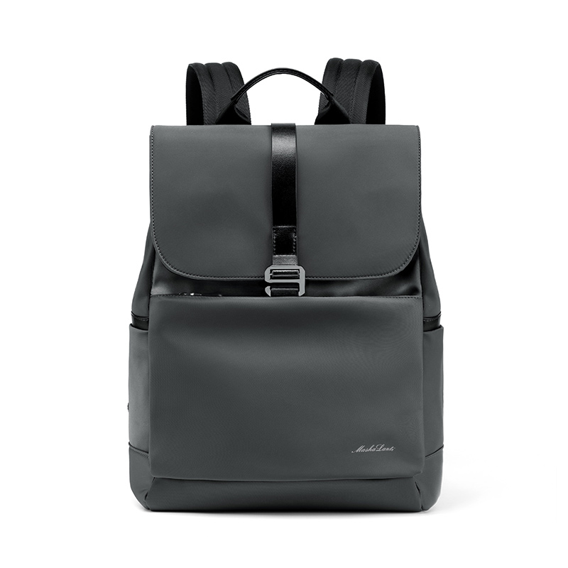 

Нейлоновый деловой дорожный рюкзак большого размера унисекс черный/дымчато-серый MashaLanti