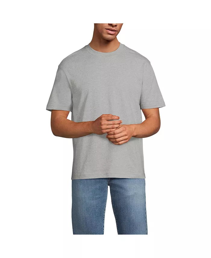 

Мужская футболка с коротким рукавом Super-T Crew свободного кроя Lands' End, синий