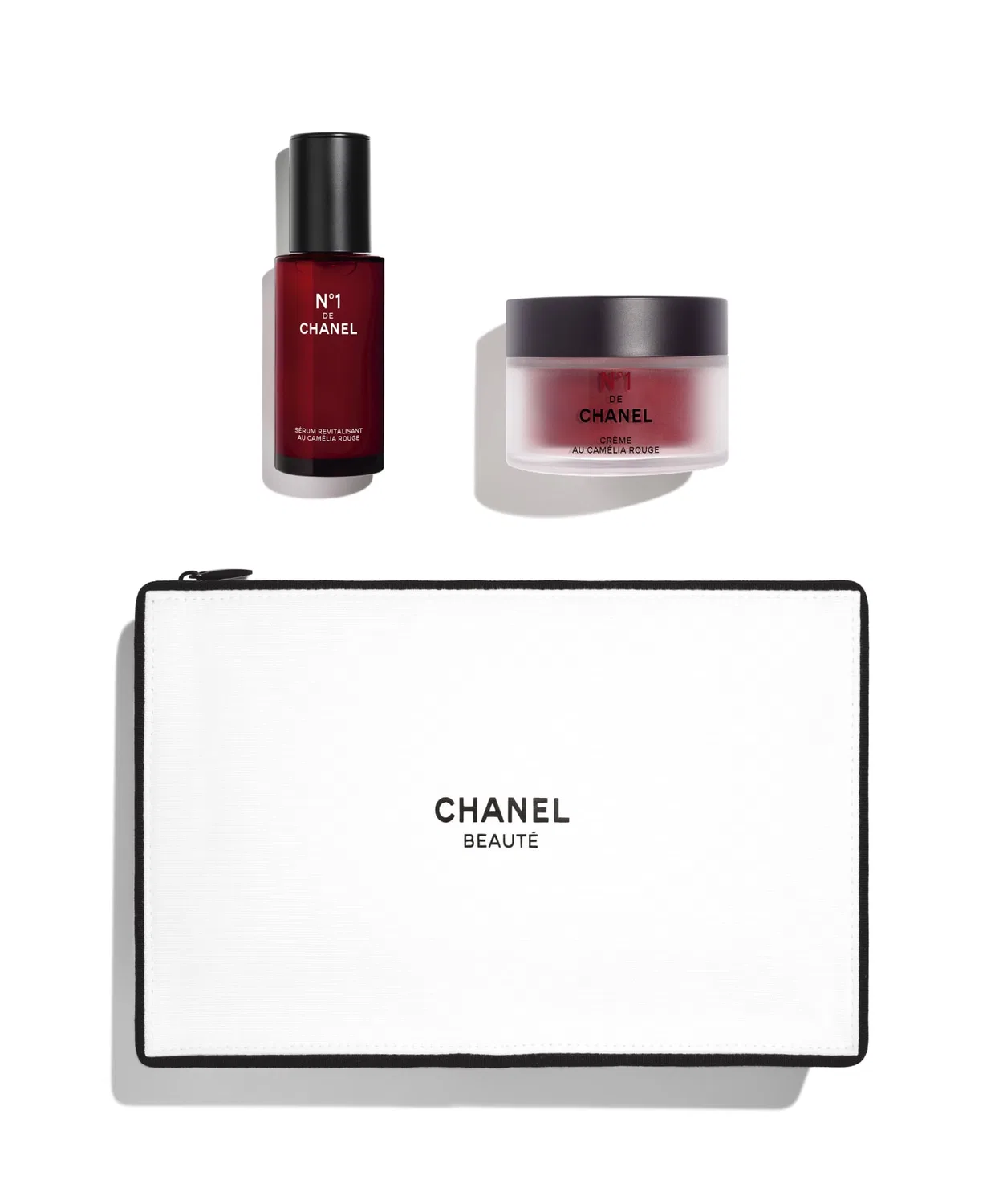 Набор для ухода за кожей Chanel N°1: сыворотка 30 мл и крем 50 г с подставкой