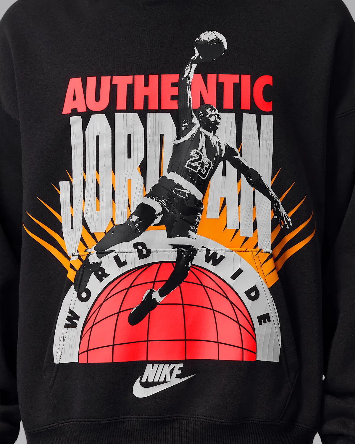 Мужская худи-свитшот Jordan Brooklyn Fleece, Off Noir/Infrared 23 — фото 4