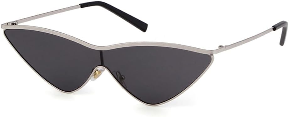 

Винтажные маленькие солнцезащитные очки «кошачий глаз» в форме треугольника, ретро, ​​металлическая оправа, цельные солнцезащитные очки для женщин, черные, UV400 VFDHN, C1