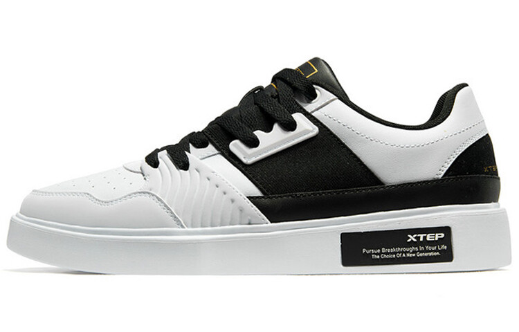 

Кроссовки XTEP Skateboard Shoes Men Low-Top White Black, Черный, Кроссовки XTEP Skateboard Shoes Men Low-Top White Black