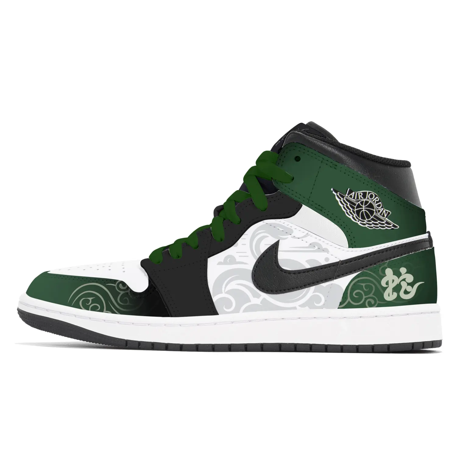 

Jordan Air 1 Dust Keeper, Tree Python устойчивые к истиранию кроссовки Mid Top для баскетбола мужские Emerald Green
